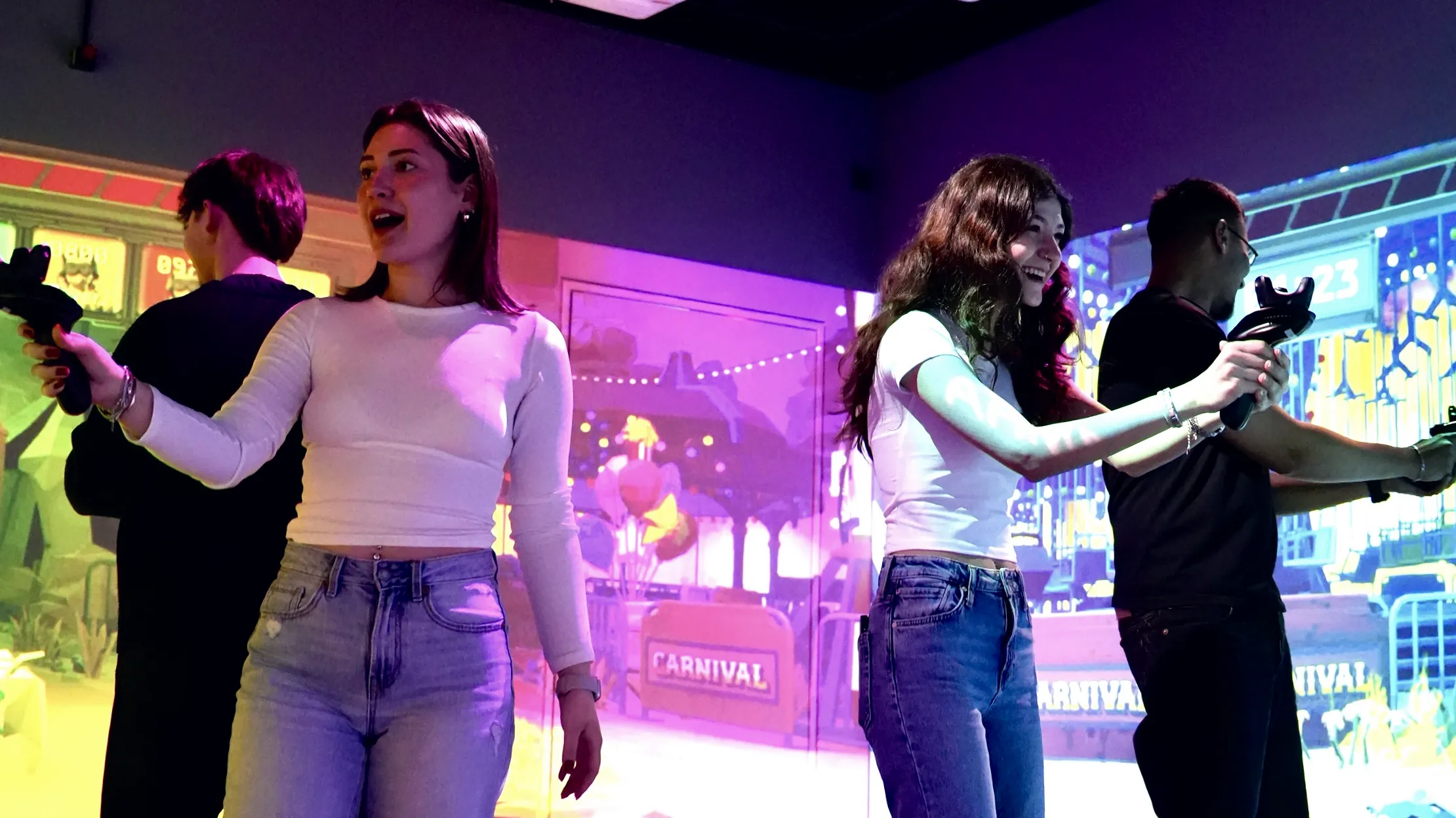 A group laughing and playing together at XPZONE